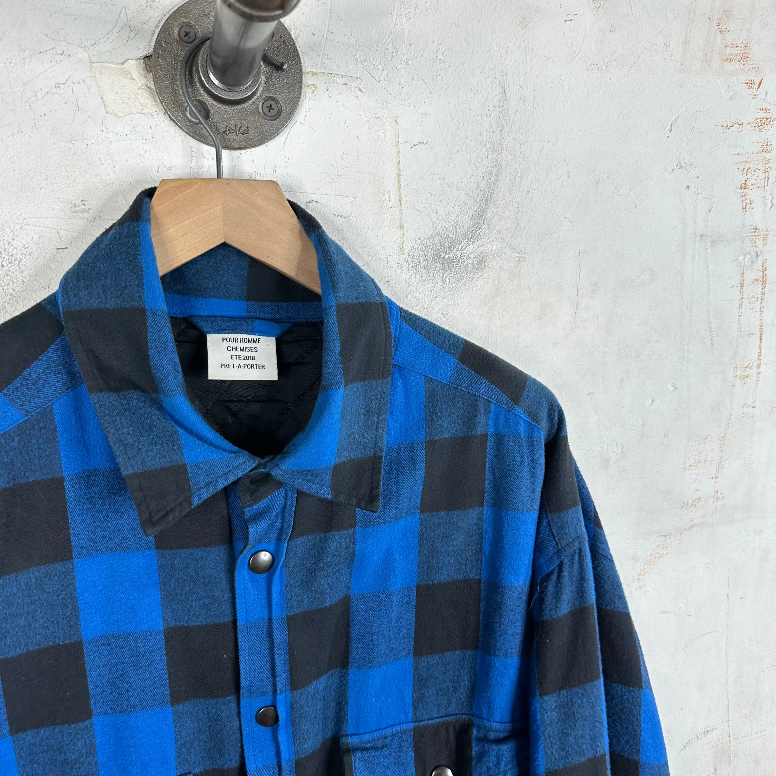 VETEMENTS Oversized Blue Chemises Flannel