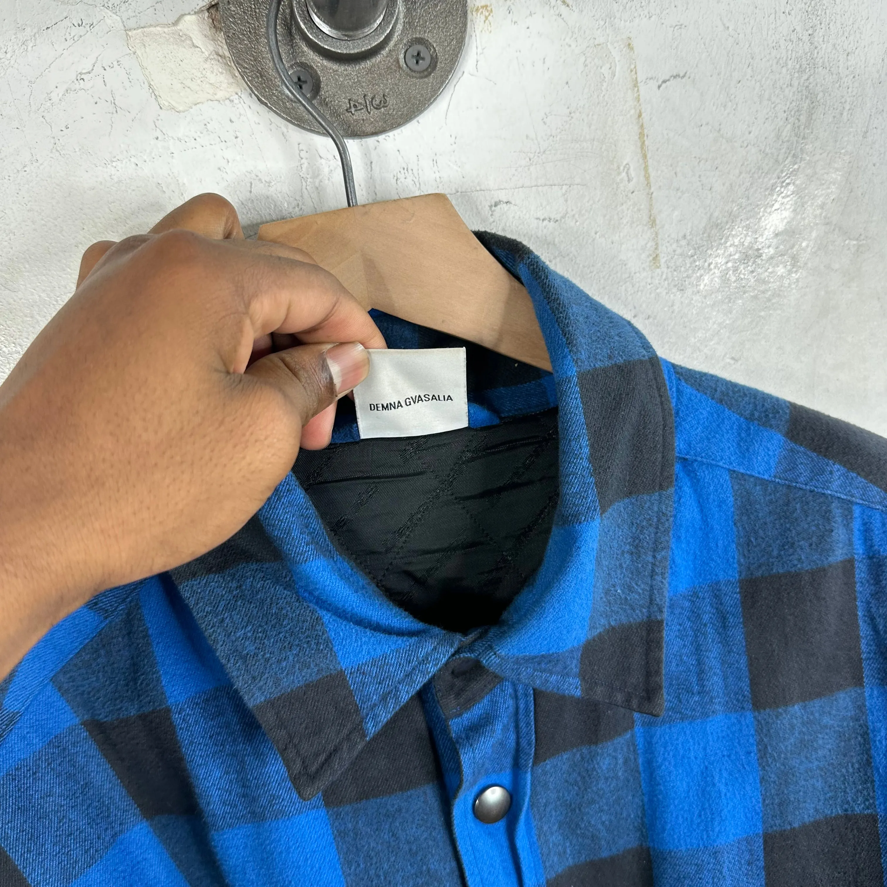 VETEMENTS Oversized Blue Chemises Flannel