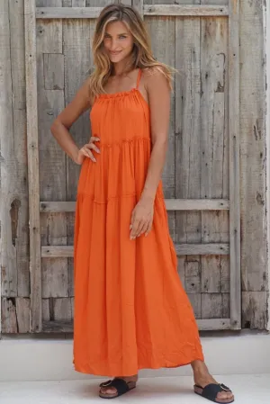 VGLD226 - BEACHCLUB MAXI DRESS - BURNT ORANGE