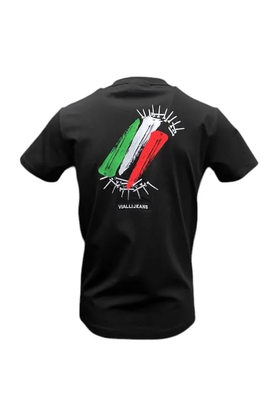 Vialli Mens Black Candy T-shirt