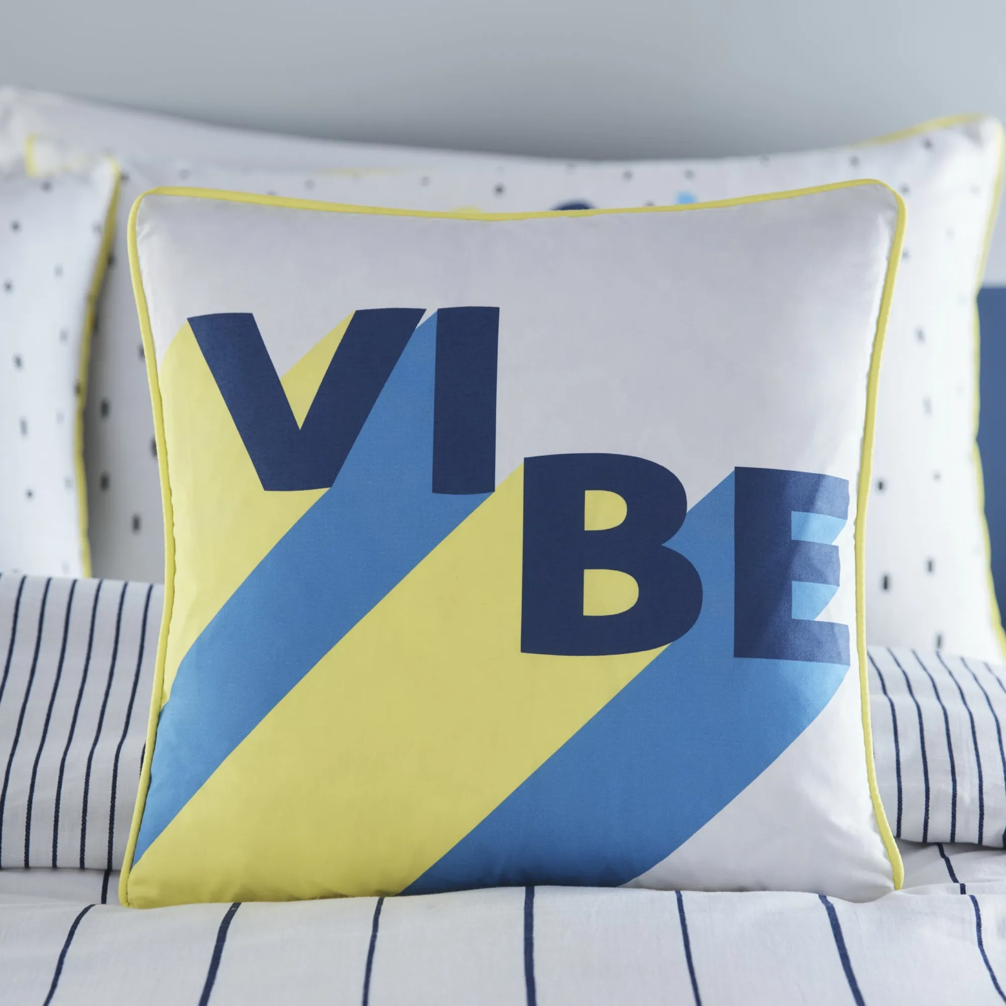 Vibe Filled Cushion by Appletree Kids in Navy 43 x 43cm