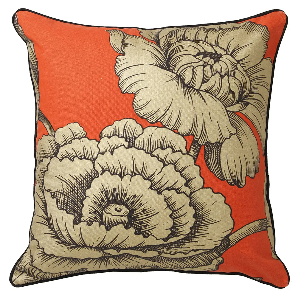 Vibrance Orange Square Filled Cushion By Wedgwood