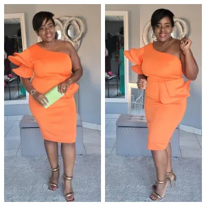 Vibrant Peplum Orange