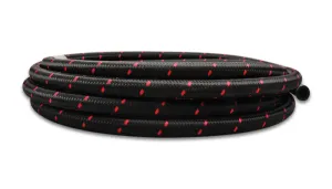 Vibrant Performance 10 Ft. Roll -12 Black Red Nylon Braid Flex Hose