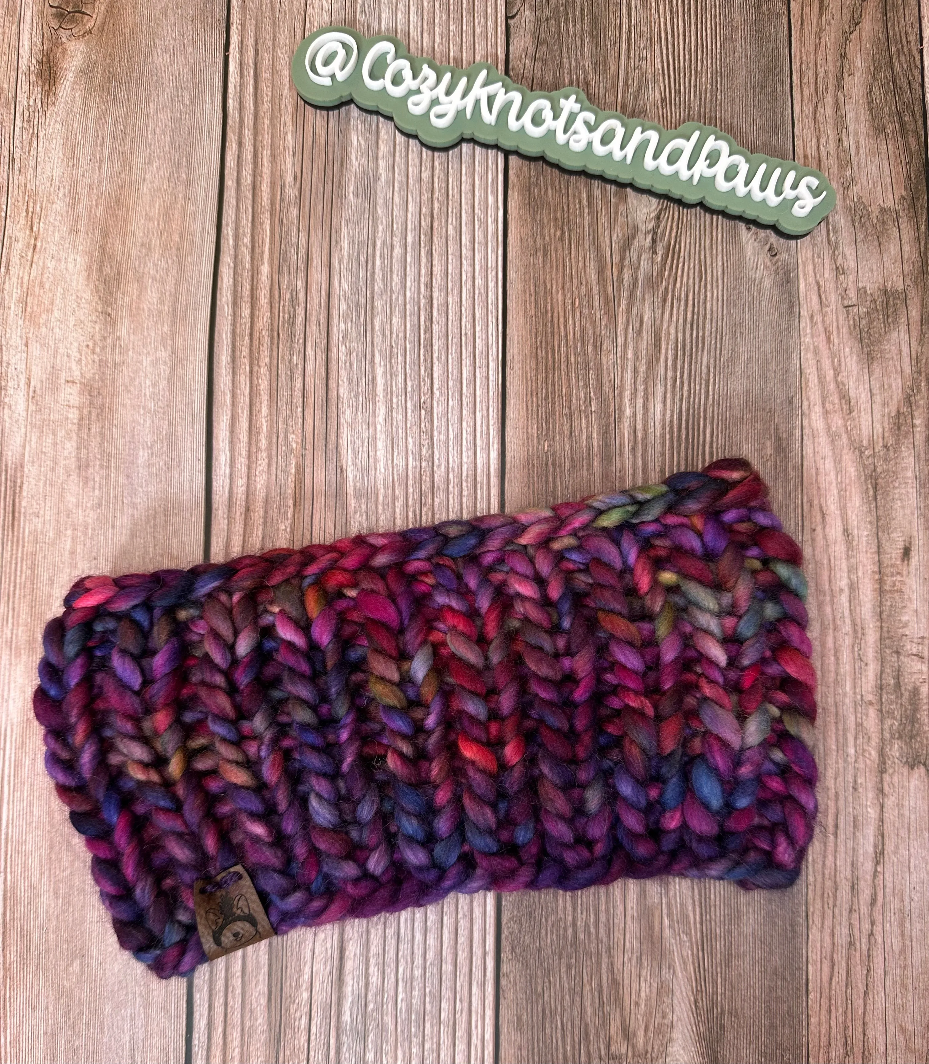 Vibrant Purple mix Wool Ear-warmer