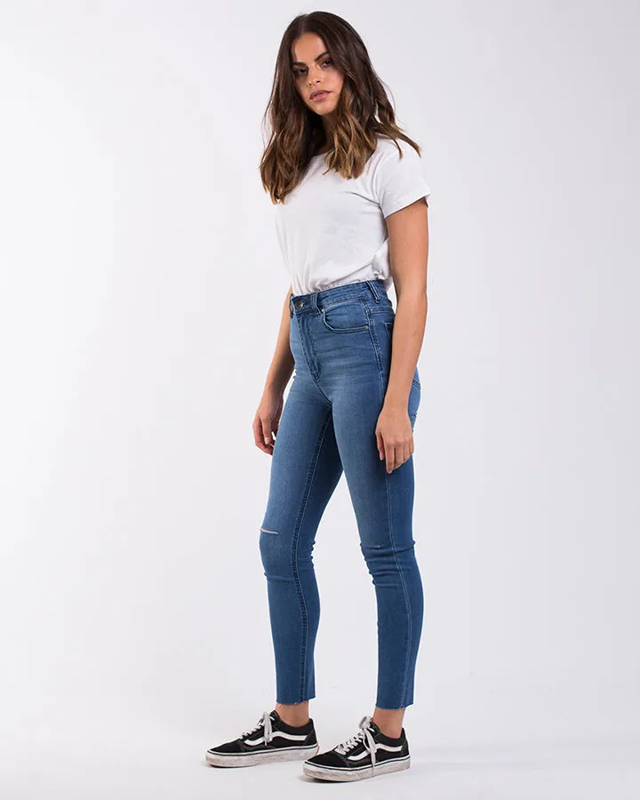 Vice High Skinny Jean Blue Dime Slash