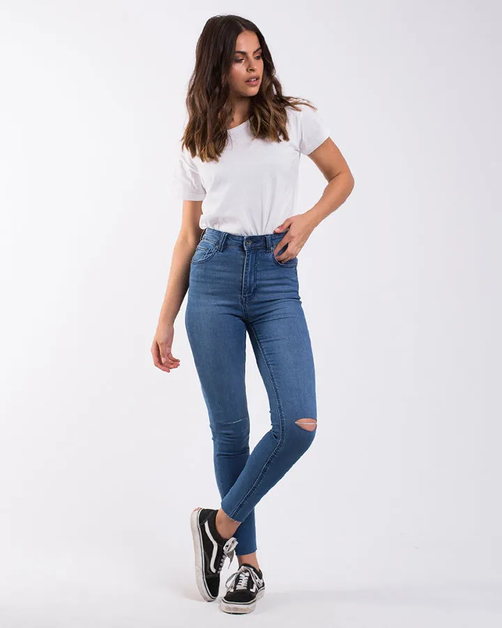 Vice High Skinny Jean Blue Dime Slash