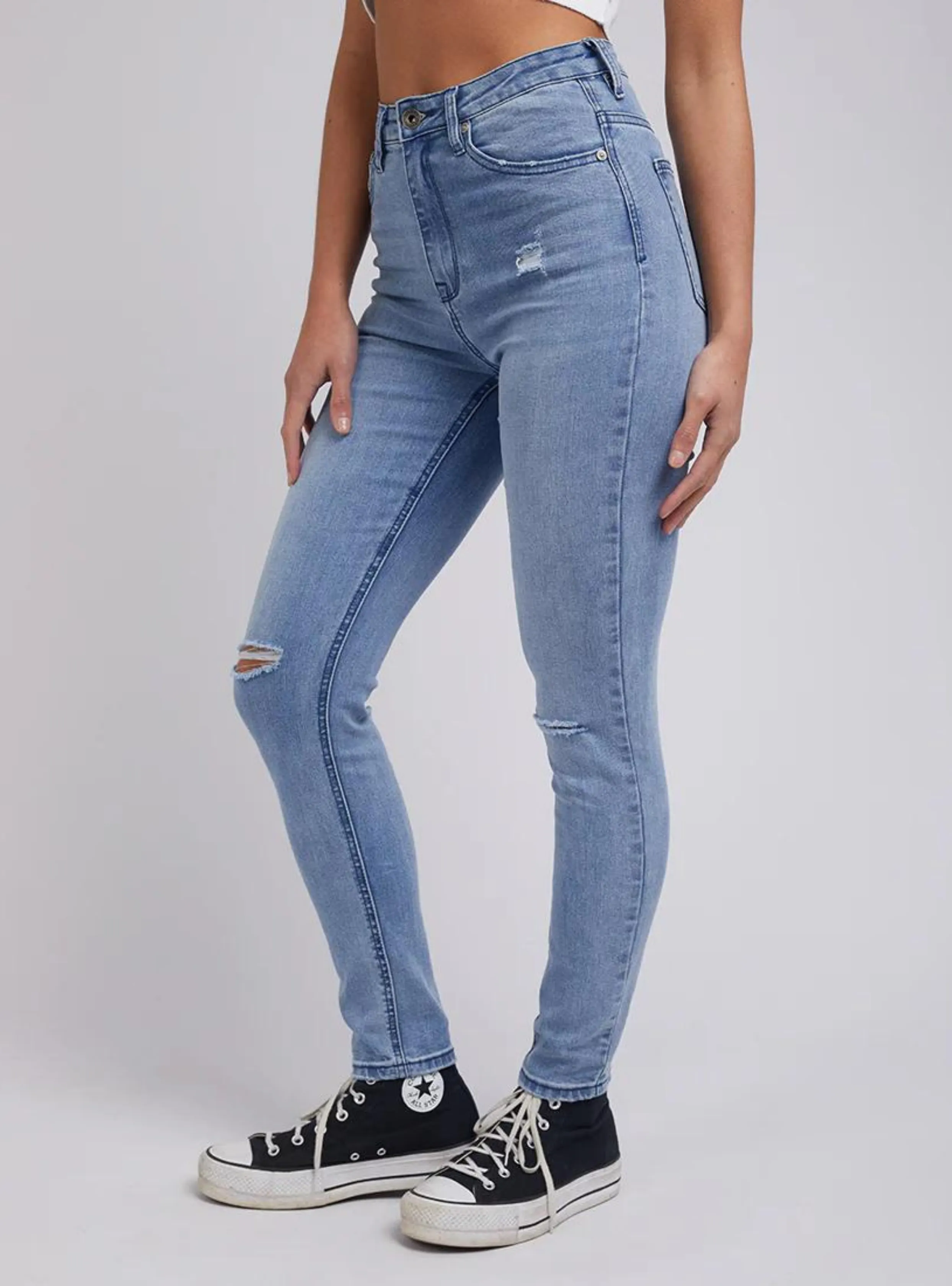 VICE HIGH SKINNY JEAN - Indigo Blaze