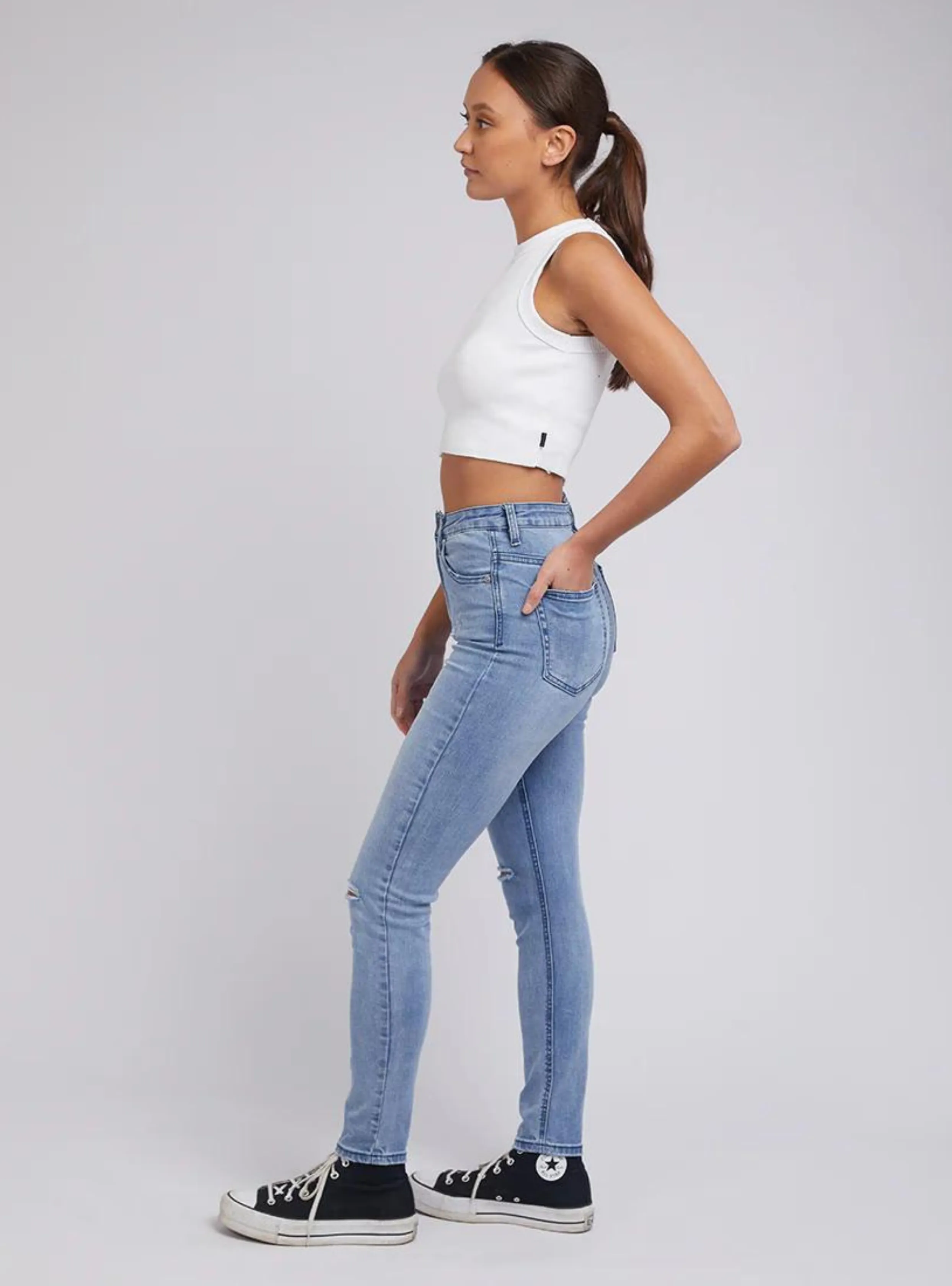 VICE HIGH SKINNY JEAN - Indigo Blaze