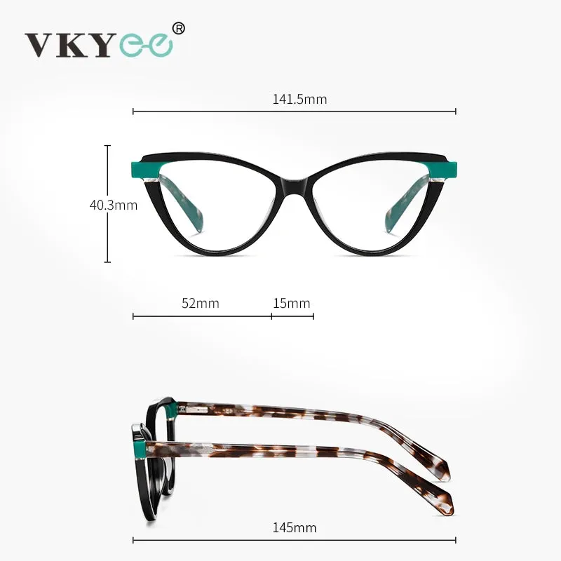 Vicky Womens Full Rim Cat Eye Round Acetate Reading Glasses Ps8826