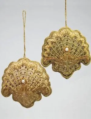 Victorian Beaded Shell 2-Pc. Ornament Set