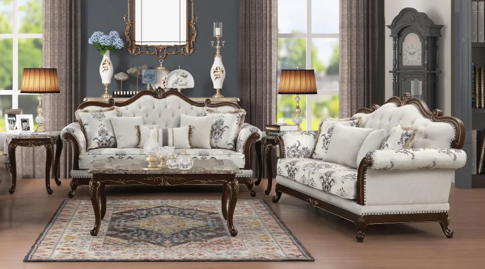 Victorian Classic Sofa, Loveseat, (2 PCS ONLY)