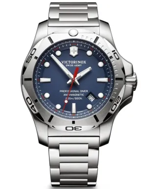 Victorinox Swiss Army Mens Inox Professional Diver - Stainless - Blue - Bracelet