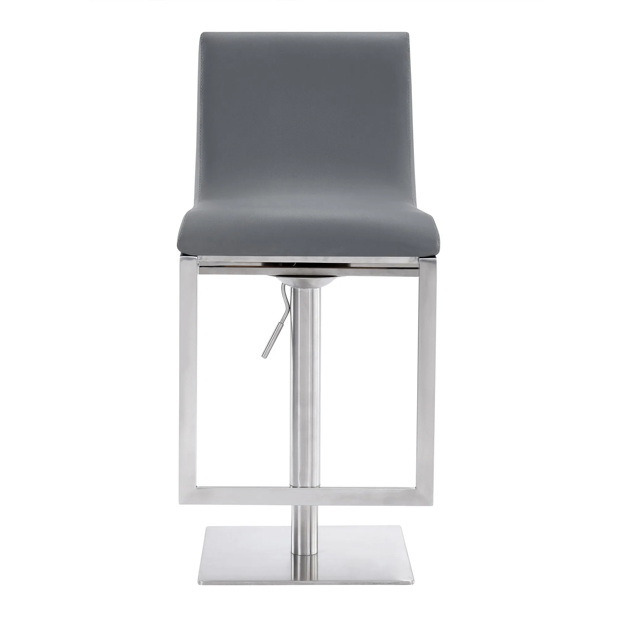 Victory - Contemporary Swivel Barstool - Brushed / Gray