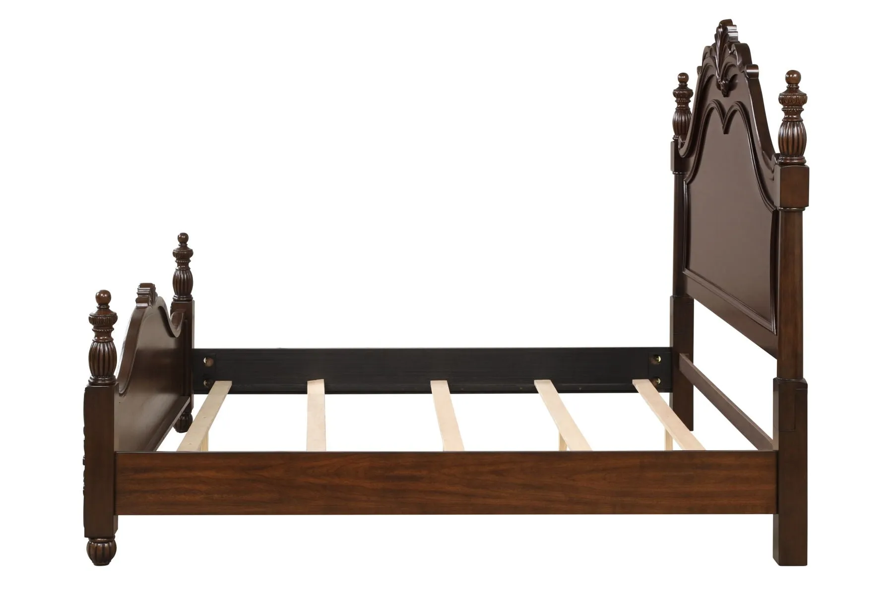 Vienna - 6/6 Eastern King Bed - Dark Brown