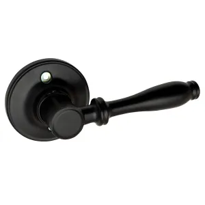 Villa Dummy Door Lever, Matte Black