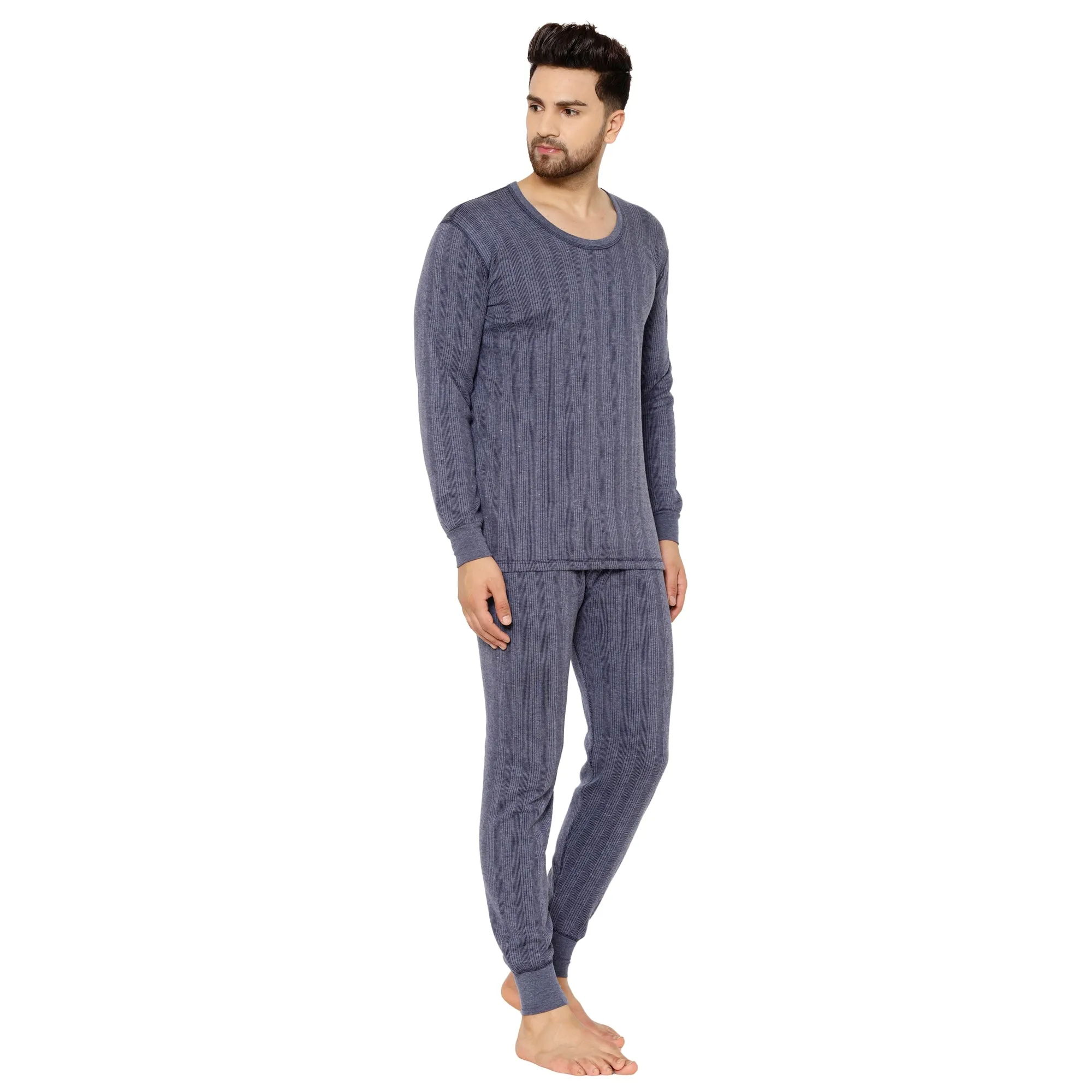 Vimal Jonney Blue Thermal Top - Bottom Set For Men's