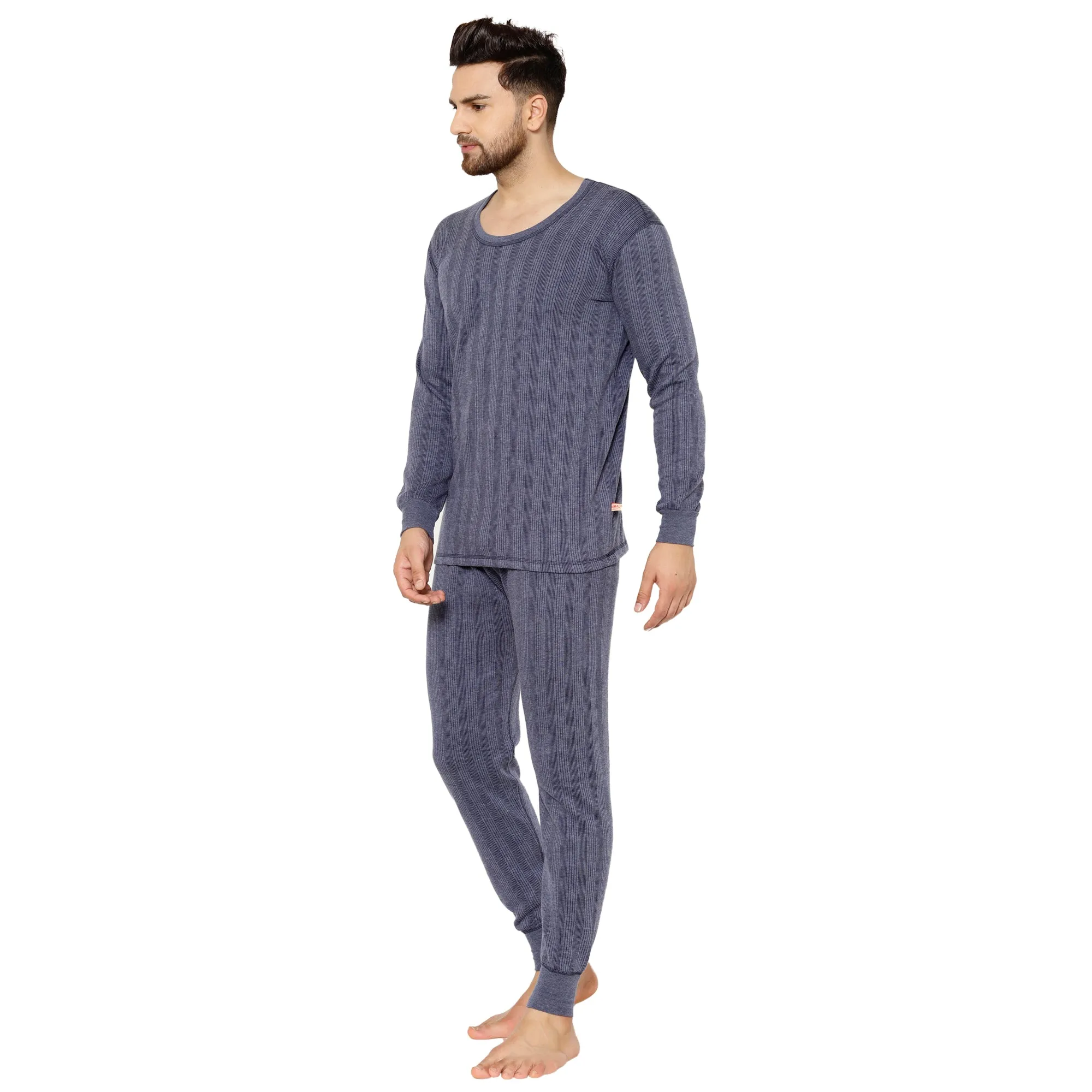 Vimal Jonney Blue Thermal Top - Bottom Set For Men's