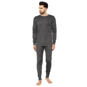 Vimal Jonney Grey Thermal Top - Bottom Set For Men's