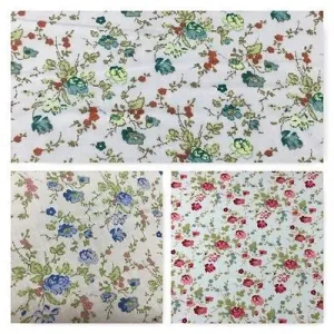 Vinatge Floral poly cotton print dress craft fabric 44" Wide M353 Mtex