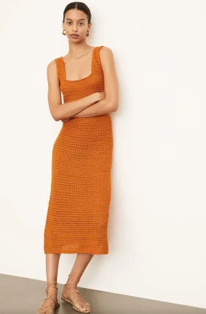 Vince Crochet Skirt Burnt Orange