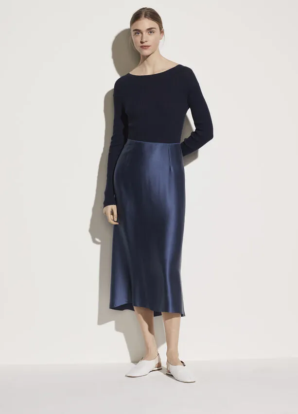 Vince - Satin Slip Skirt in Orion