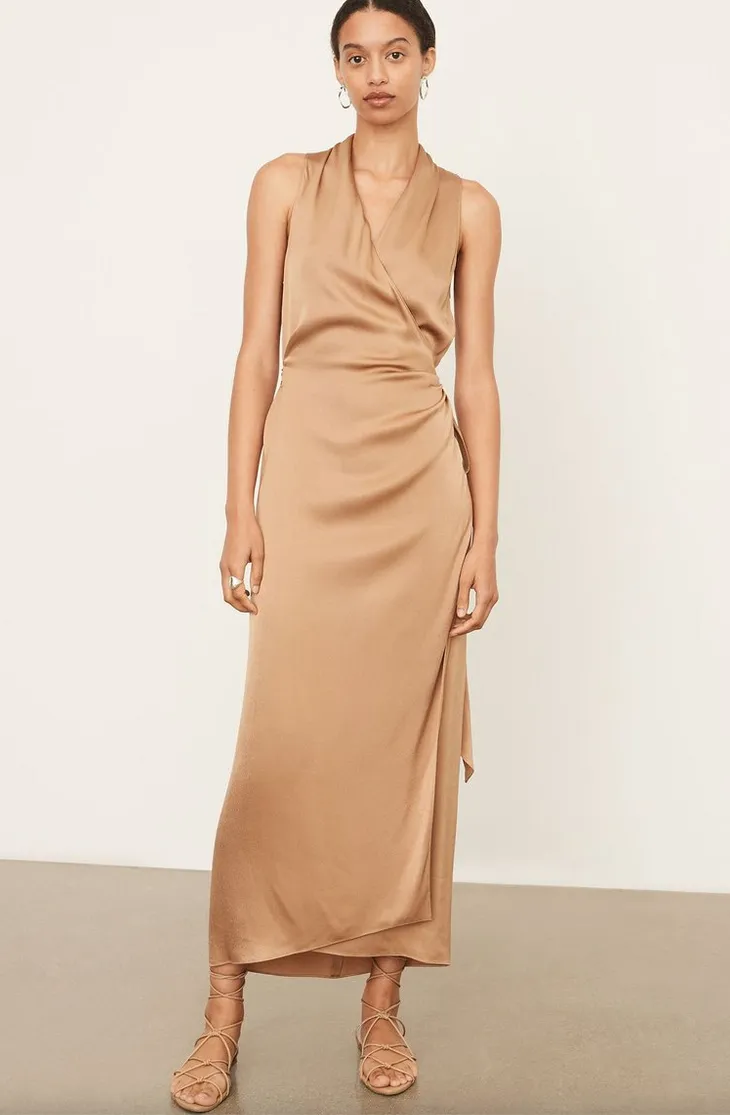 Vince Sleeveless Wrap Dress