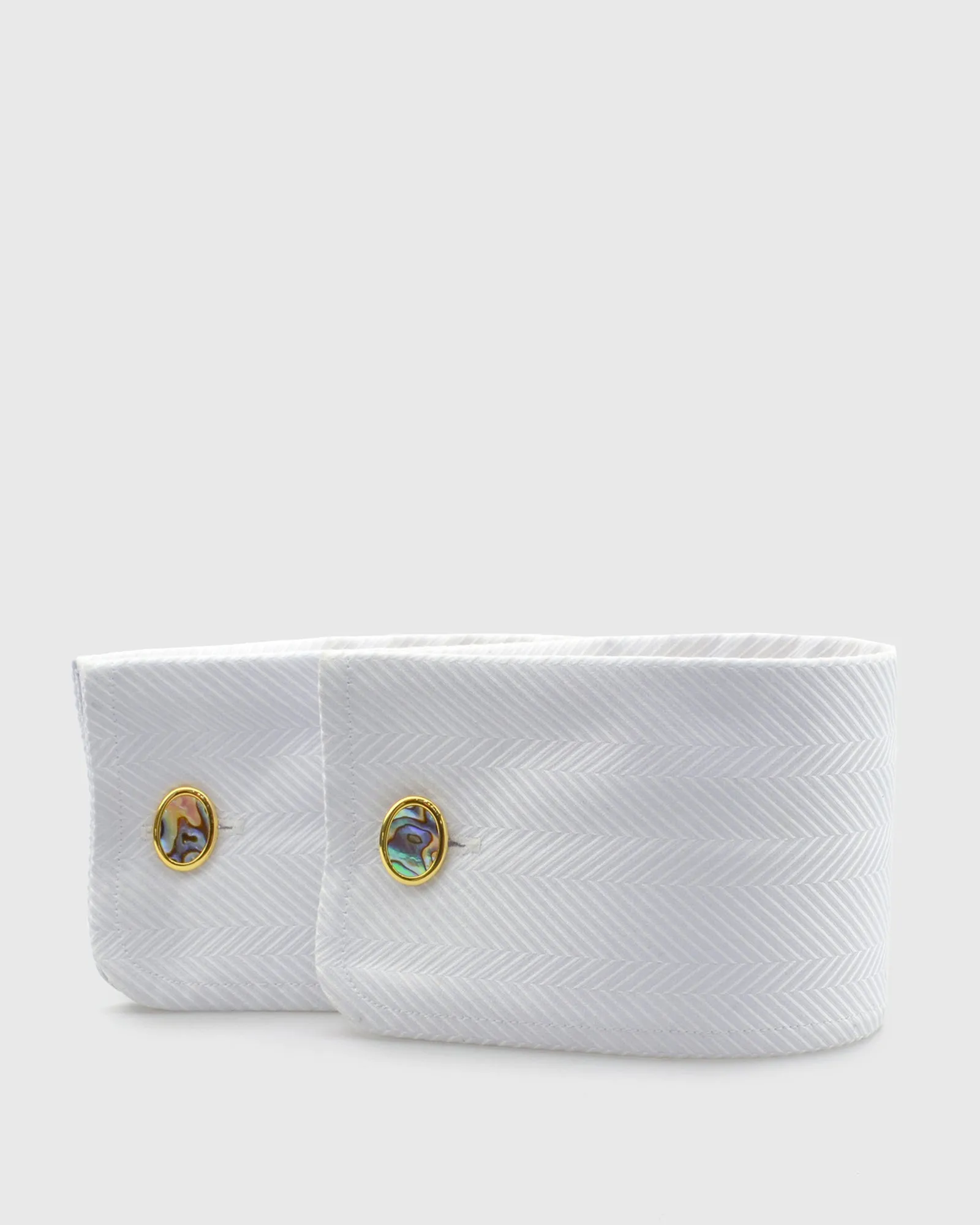 VINCENT & FRANKS VF24223 ABALONE GOLD CUFFLINKS