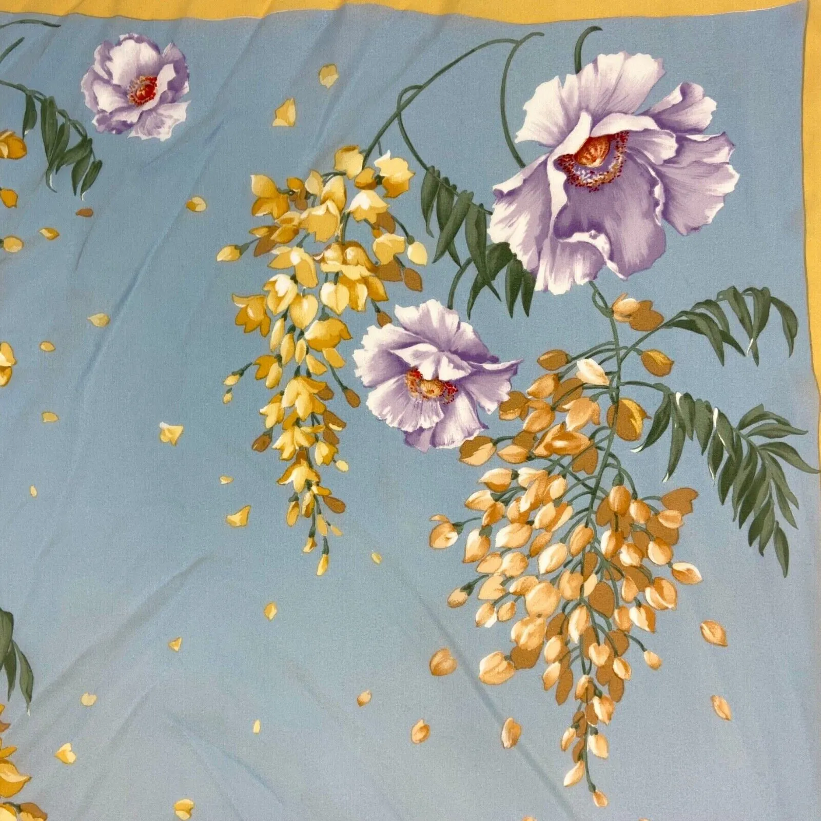 Vintage 100% Silk Light Blue Dior Scarf