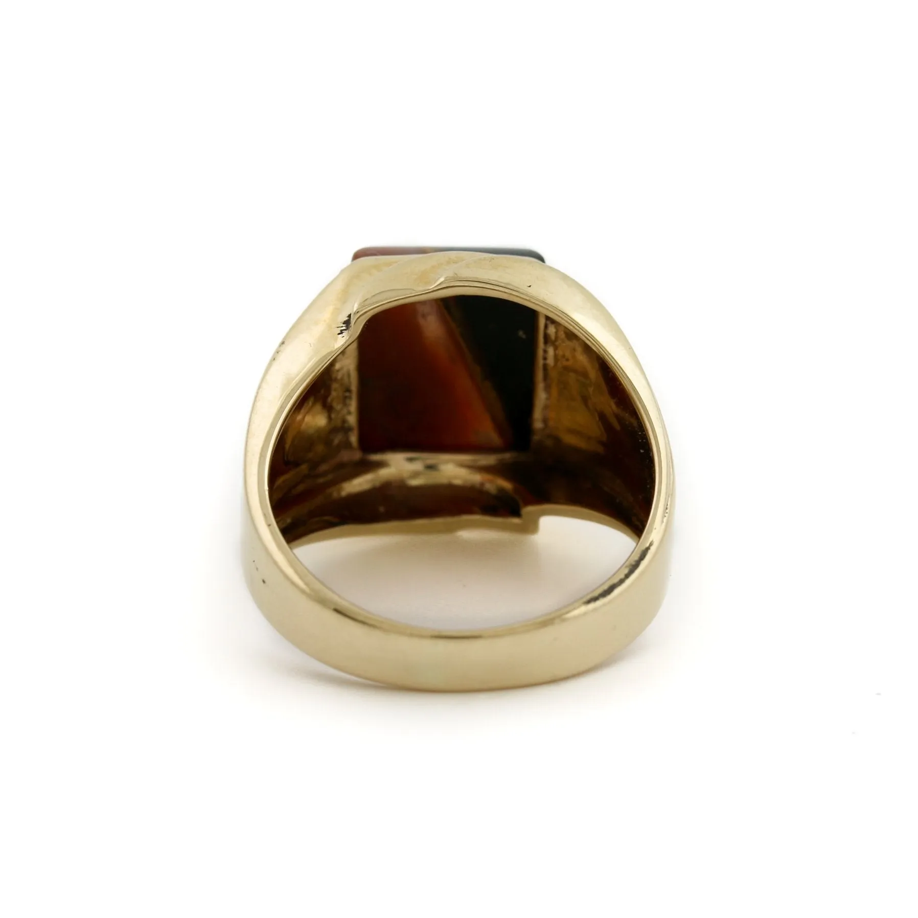 Vintage 10k Gold x Two-Tone Jasper Signet