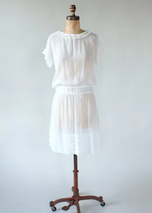 Vintage 1920s School Girl Lawn Dress