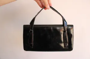 Vintage 1950s Black Patent Leather Coblentz Original Handbag