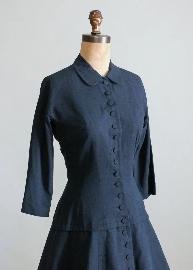 Vintage 1950s Suzy Perette New Look Silk Coat Dress