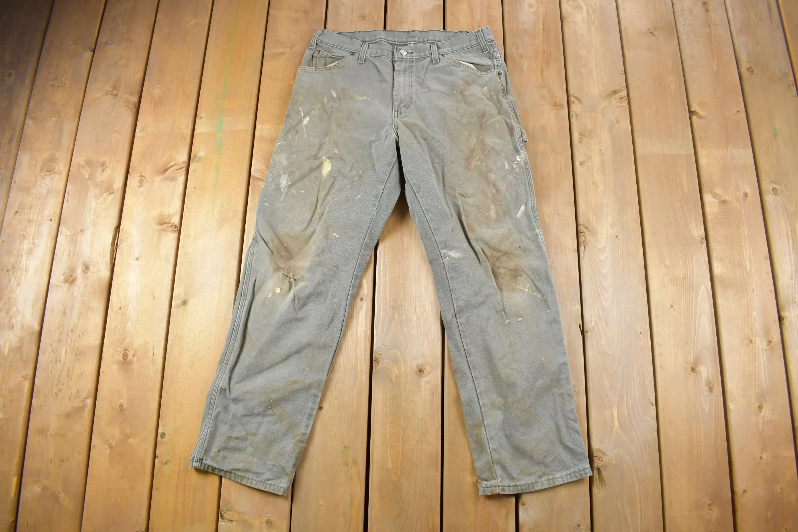 Vintage 1990s Dickies Distressed Painter Cargo Pants 32 x 30