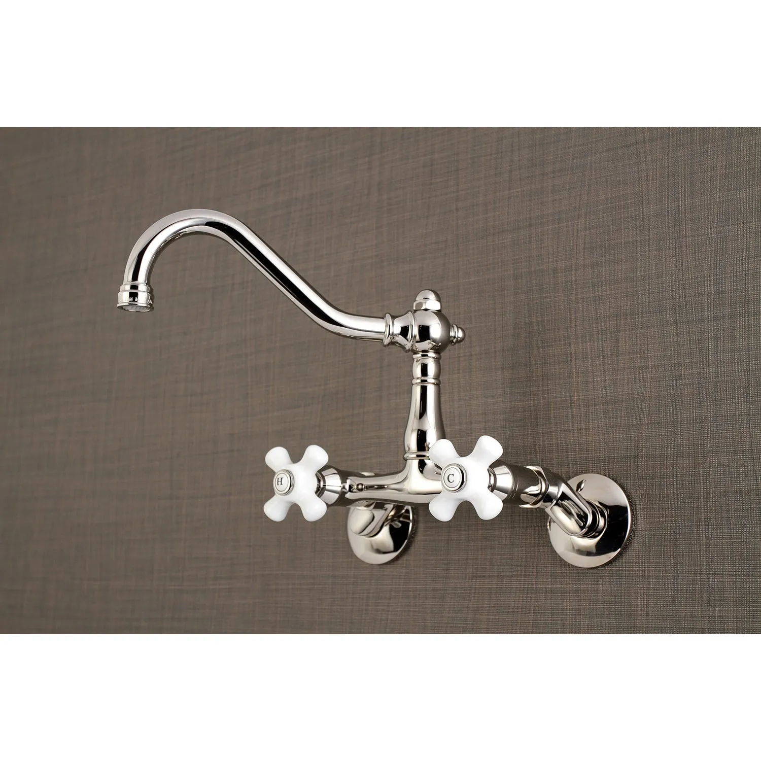 Vintage 6" Adjustable Center Wall Mount Kitchen Faucet