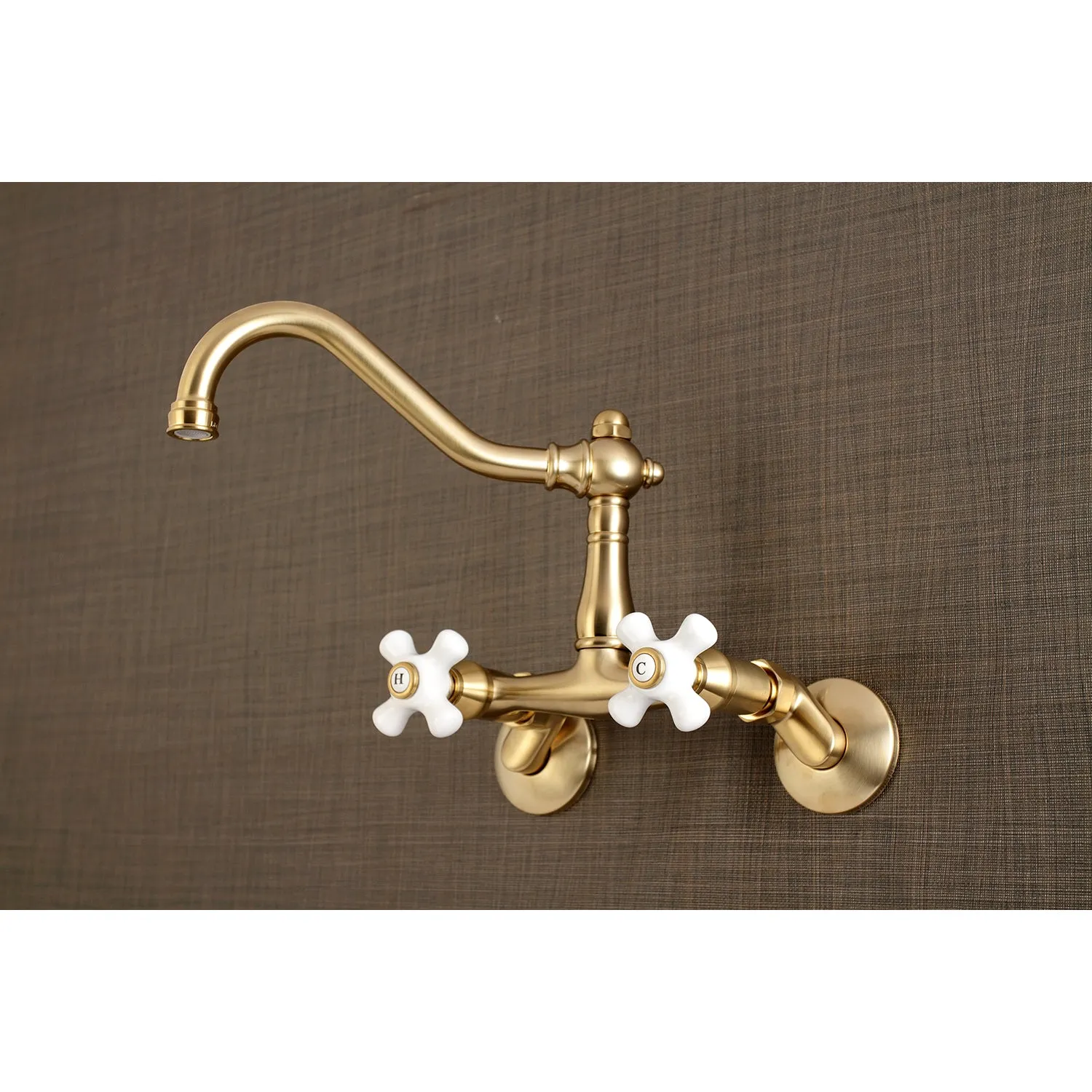 Vintage 6" Adjustable Center Wall Mount Kitchen Faucet