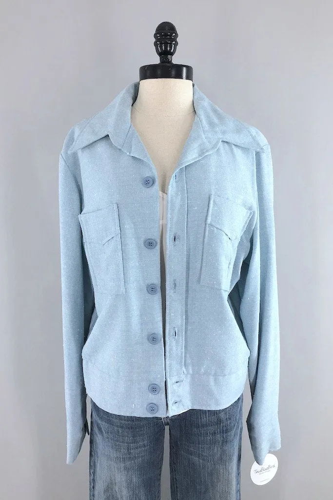 Vintage 70s Sky Blue Jacket