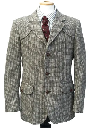 Vintage 70s Tweed Half Norfolk Sports Jacket • St Michael