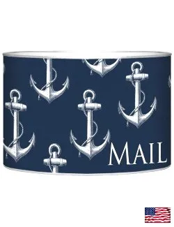 Vintage Anchor Decoupage Mail Organizer