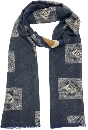 Vintage archive scarf blue with diamonds super soft - MADRID