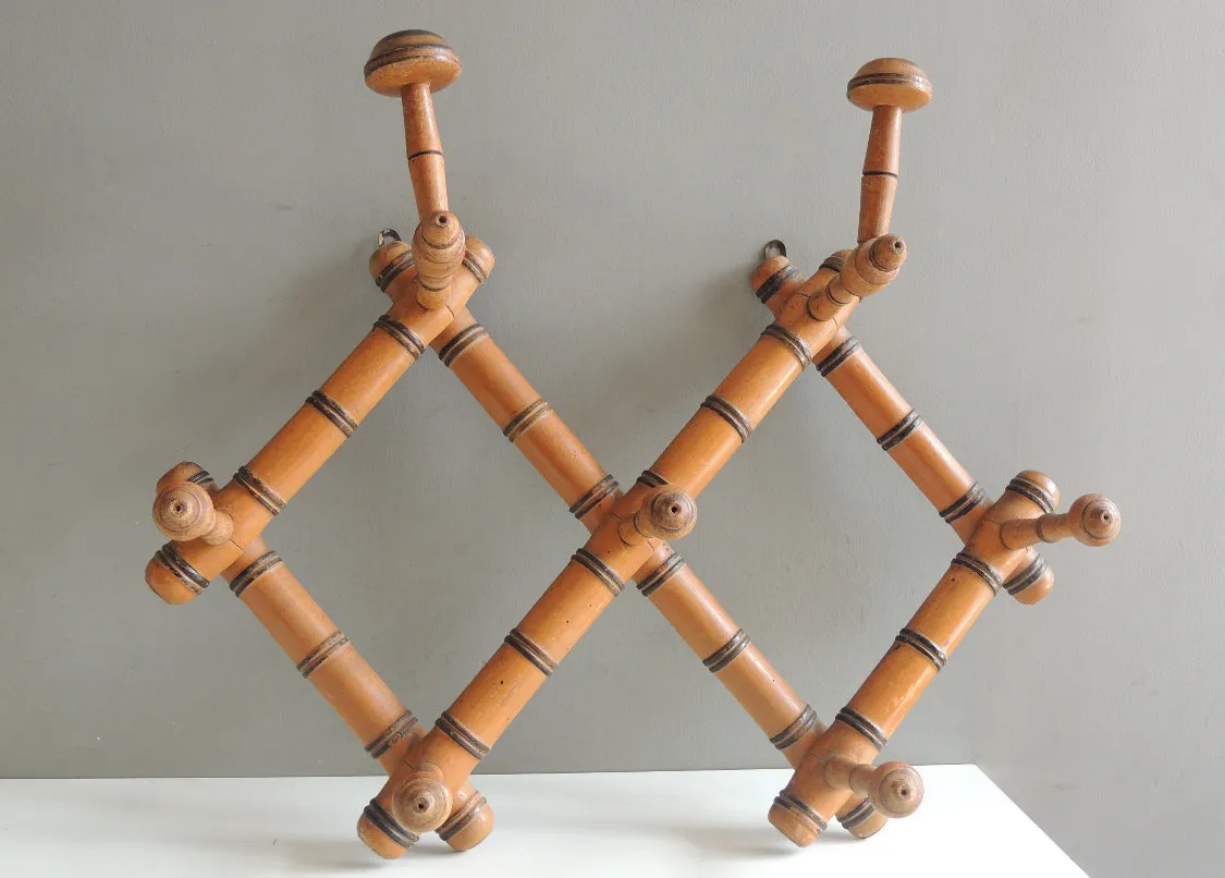 Vintage Bamboo Coat Rack