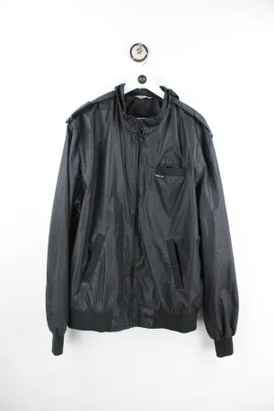 Vintage Black Polyester Jacket ( XL )