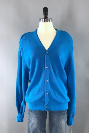 Vintage Blue Cardigan Sweater with Original Tags