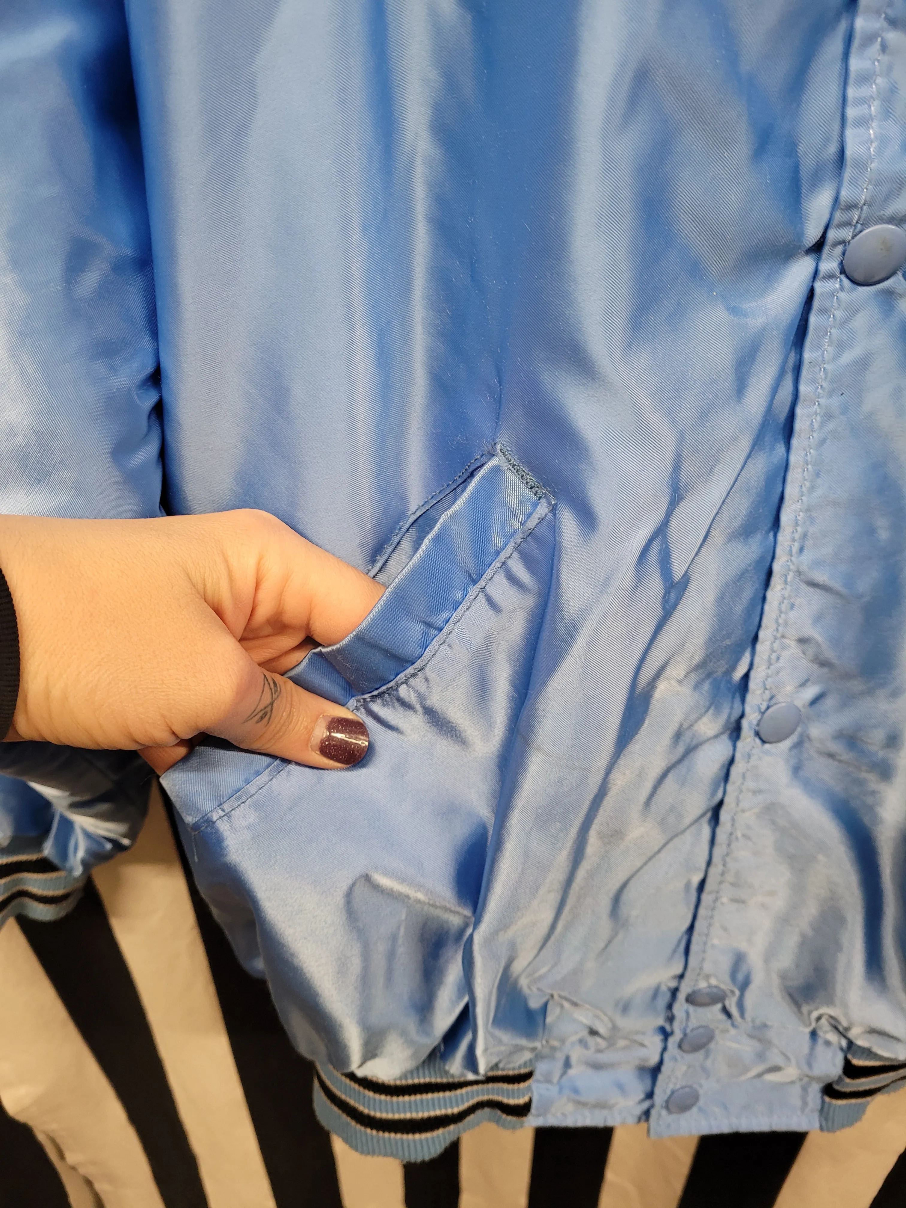 Vintage Blue Silk Jacket