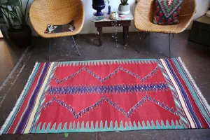 Vintage Bodrum Turnali Kilim Rug