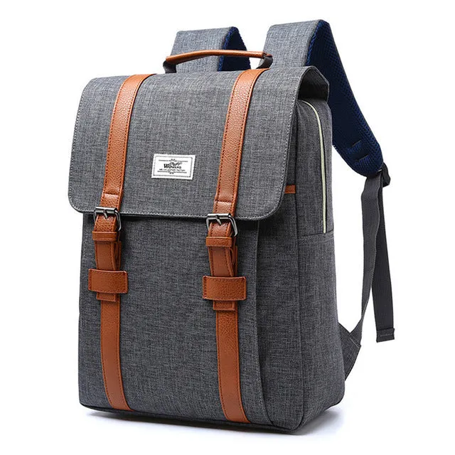 Vintage British Style Backpacks  (Gray)