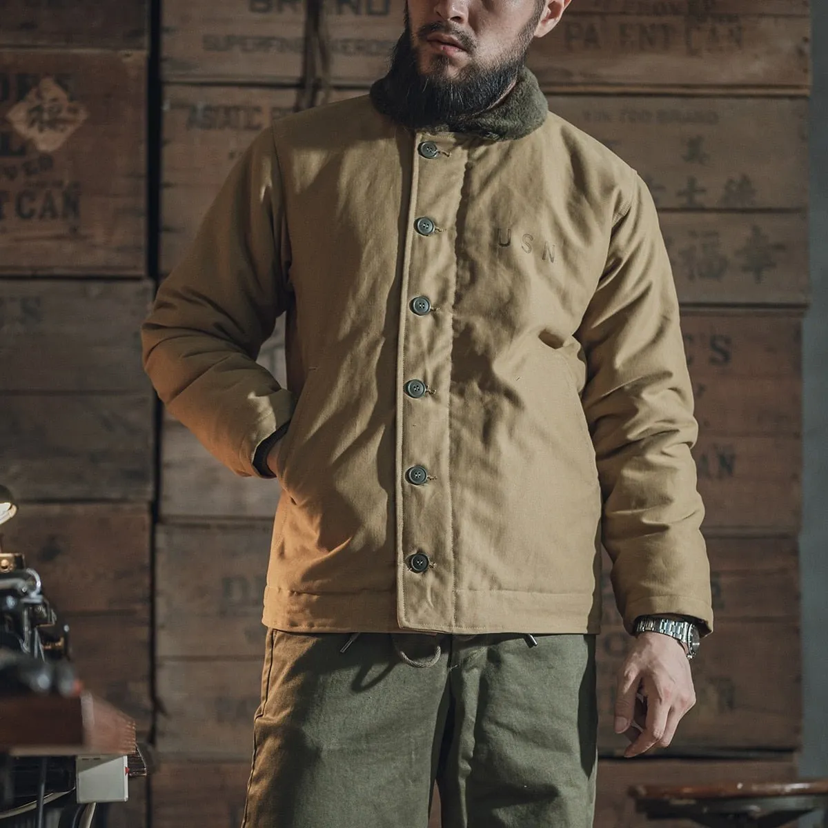 Vintage Bronson USN N-1 Deck Jacket