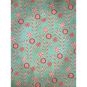 Vintage Candy Cane Backdrop