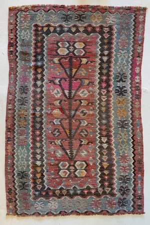 Vintage central Anatolian Kilim Rug 3'2"x5'