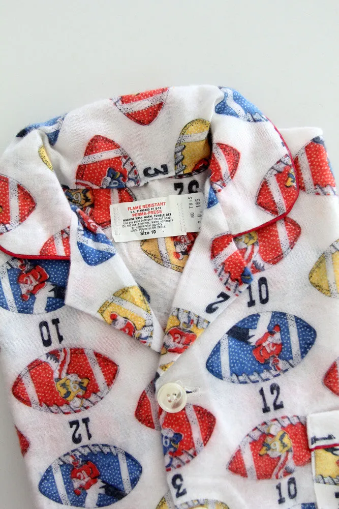 vintage children's football pajamas